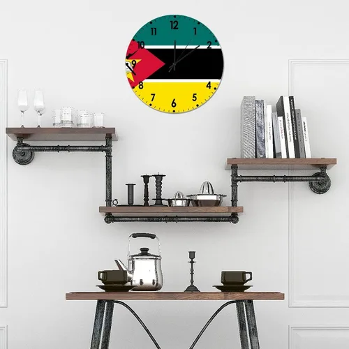 Miniatura 232 de Cheyan Reloj de pared con bandera de Canadá de 12 pulgadas, silencioso, sin tictac, de PVC, funciona con pilas, reloj redondo decorativo, regalo