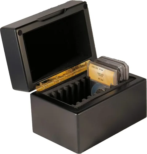 Miniatura 4 de Guardhouse Caja de almacenamiento/exhibición de diez monedas con acabado mate negro para titulares de monedas de estilo certificado o certificado