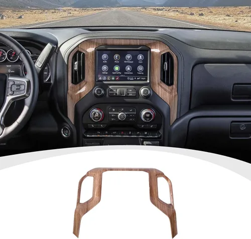 Miniatura 9 de RAZPOY Cubierta para panel de navegación Silverado, consola central, panel de navegación GPS, compatible con Chevy Silverado 2019-2021 y GMC-Sierra