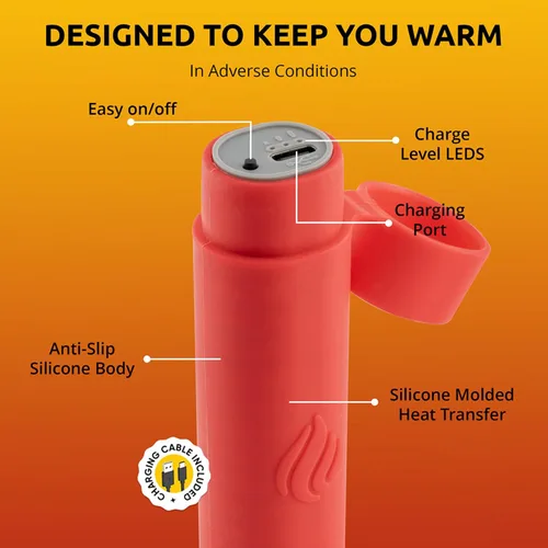 Miniatura 6 de POWERPAW - Calentador de manos recargable, calentador de manos eléctrico portátil, 3 niveles de calor, 5000mAh, batería USB-C, calentador