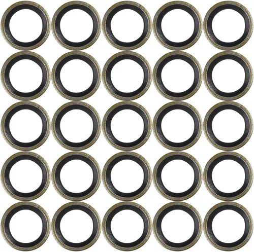 Miniatura 13 de X AUTOHAUX 25pcs M16 Tono Bronce Motor de Coche Drenaje de Aceite Triturado Plano Juntas de Arandela
