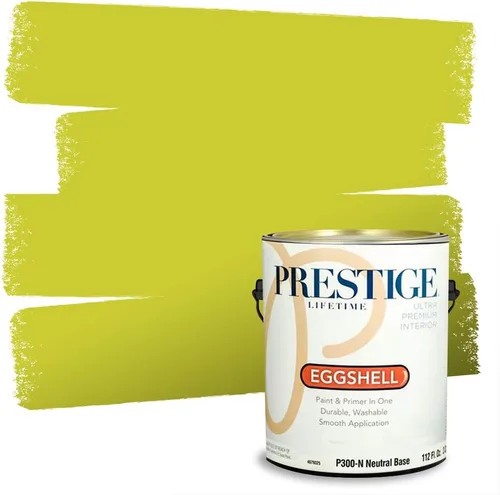 Miniatura 55 de PRESTIGE Pinturas Pintura interior e imprimación en uno, 1 galón, cáscara de huevo, aventura