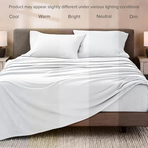 Miniatura 8 de Bare Home Juego de sábanas de forro polar súper suave, tamaño individual, forro polar extra afelpado, sábanas de cama que no forman bolitas, calidez