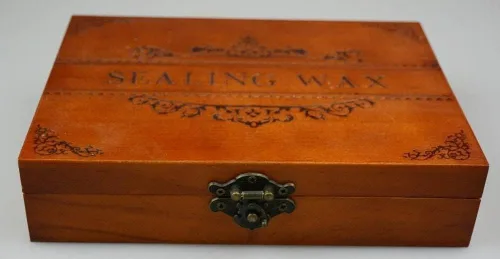 Sello de sellado de cera de nudo celta vintage, juego de caja de regalo de madera, invitación de boda, sobre estacionario, tarjeta de Navidad,