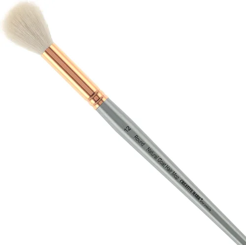 Miniatura 18 de Creative Mark Cepillo para mopa de pelo de cabra – Juego de 2, pelo de cabra natural ovalado de 1/2 pulgada para acuarela, aceite, acrílico y mezcla