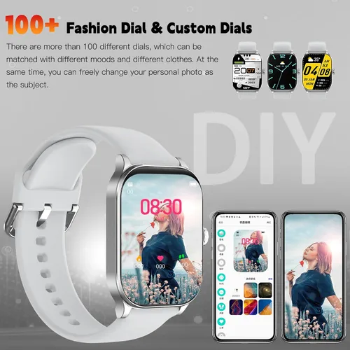 Miniatura 7 de Odsslgw Reloj inteligente para mujeres y hombres (respuesta/hacer llamadas), relojes inteligentes con monitor de sueño/estrés, seguimiento