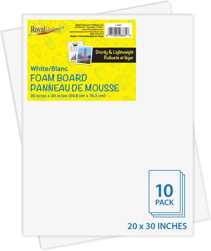 Miniatura 7 de Royal Brites Tablero de espuma blanca de alta calidad de 30 x 40 pulgadas, resistente y ligero, tablero de 3/16 pulgadas de grosor para arte, Blanco