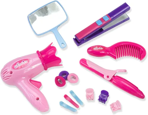 Sophia's Juego de cuidado del cabello de muñecas de 18 pulgadas, juego de simulación, 14 piezas accesorios de peinado para muñecas