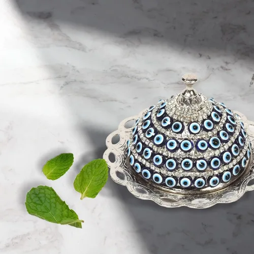 Miniatura 9 de Alisveristime Evil Eye - Azucarero de aleación de zinc con tapa (plata)