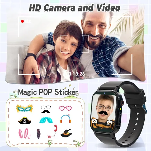Miniatura 4 de Reloj Inteligente para Niños Varones, Reloj Inteligente de Juegos para Niños con 32 Juegos Pantalla Táctil HD Cámara de Video Reproductor de Música