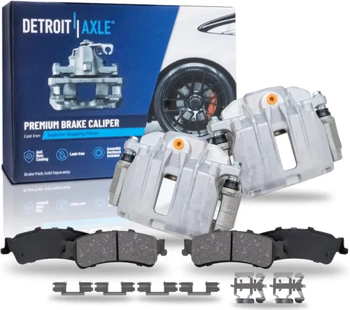 Miniatura 22 de Detroit Axle - Kit de freno delantero para Chevrolet Impala Monte Carlo Buick LeSabre Riviera Park Avenue Cadillac DeVille Olds Intrigue, Pinza