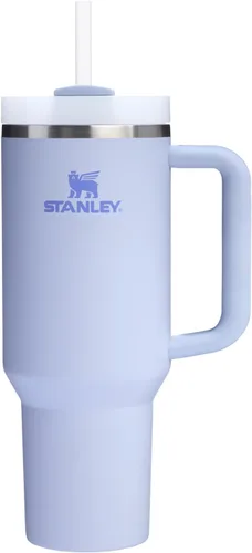 Miniatura 106 de Stanley Quencher H2.0 - Vaso de acero inoxidable con asa, pajilla y tapa FlowState giratoria de 3 posiciones; aislamiento térmico, sin BPA; apto