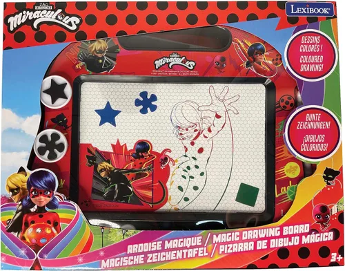 Miniatura 3 de Lexibook, Miraculous Ladybug Cat Noir, tablero de dibujo magnético mágico multicolor, juguete creativo artístico para niñas y niños, lápiz magnético
