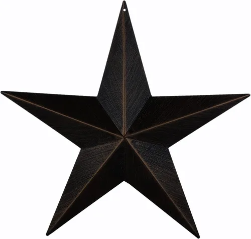 Miniatura 9 de EBEI Decoración de pared para el hogar de 12 pulgadas con diseño rústico de granero, estrella de metal