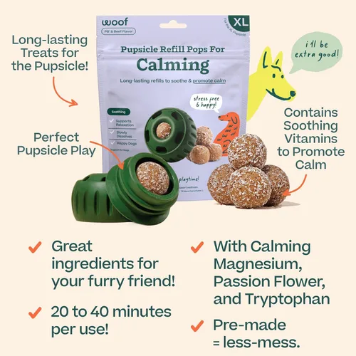 Miniatura 3 de WOOF Pupsicle - Paletas de repuesto para calmar – Recambios de larga duración para el juguete Pupsicle para promover la calma – Golosinas calmantes