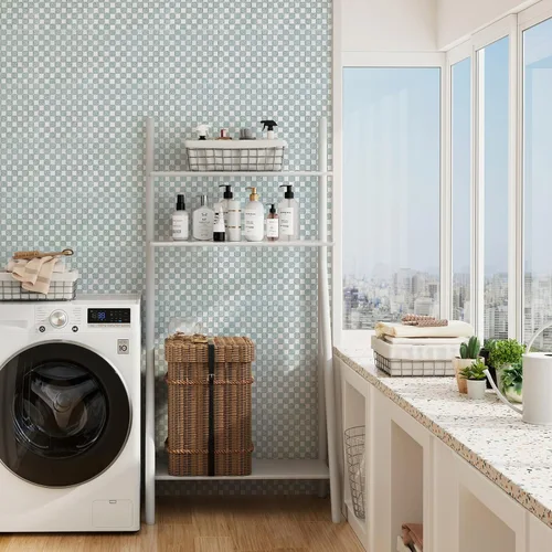 Miniatura 3 de 6 Hojas Despegar y Pegar Espejo Cuadrado Plano de Mosaico de Plata para Salpicaduras de Cocina y Pared de Baño Espejo plano cuadrado plateado