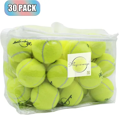 Miniatura 2 de Magicorange Pelotas de tenis, paquete de 60 pelotas de tenis de entrenamiento avanzado, pelotas de práctica, pelotas de juego para perros y Verde