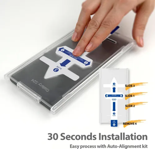Miniatura 2 de Whitestone DOME EA [Instalación Fácil Mejorada] Protector de pantalla de vidrio templado para Galaxy S24 [2Pack]