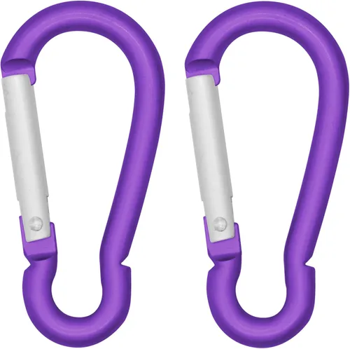 Miniatura 20 de LESHIRY Mosquetón grande de 3 pulgadas en aluminio, forma D, Premium, duradero, con clip para llavero, gancho de anillo en D, accesorios para 2