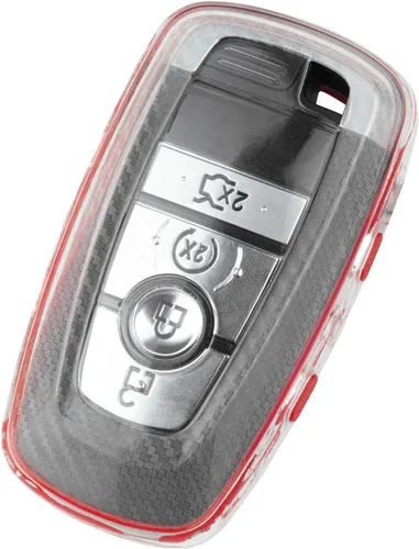 Miniatura 8 de Funda para llavero de TPU compatible con Ford Edge Focus ST ECOSPORT Expedition Explorer Fusion, Mustang Ranger, textura de fibra de carbono