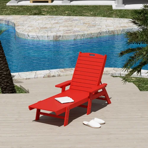 Miniatura 12 de WestinTrends Malibu Poly - Tumbona reclinable azul marino