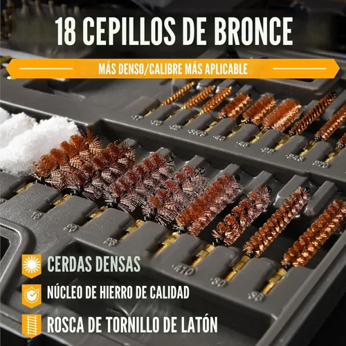Miniatura 6 de GLORYFIRE Elite Kit de Limpieza de Armas, Kit de Limpieza Universal para Pistola, Escopeta y Pistola con Todos los Cepillos de Latón de Alta Gama