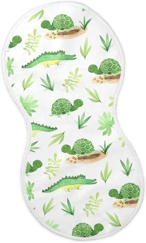Miniatura 7 de Mantas de bebé personalizadas de cocodrilo para niños con nombre, suaves para recién nacidos, mantas de bebé personalizadas para niños Caimán