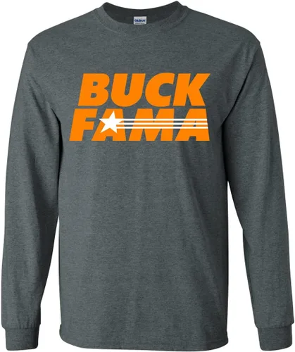 Miniatura 9 de Camiseta de manga larga para hombre, diseño divertido de Tennessee Buck FAMA, color naranja y blanco, camiseta de fútbol americano Gris (Sports Grey)