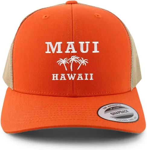 Miniatura 3 de Trendy Apparel Shop Maui Hawaii - Gorra de malla retro bordada con palmera
