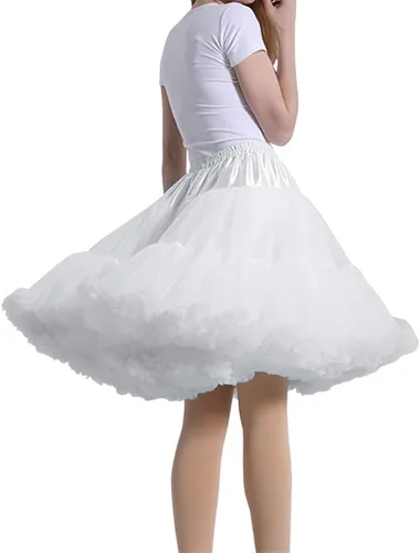 Falda de enagua para mujer falda de tutú hinchada para adultos falda de ballet en capas vestido de enagua de tul para disfraz