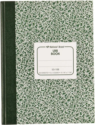 Miniatura 2 de National Composition Lab - Cuaderno con regla cuadrille, cubierta verde, (60) hojas de 10.13 x 7.88