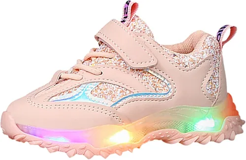 Primavera otoño antideslizante suela suave bebé niño LED luces intermitentes zapatos niños niñas niños deportes tamaño 8 zapatos para