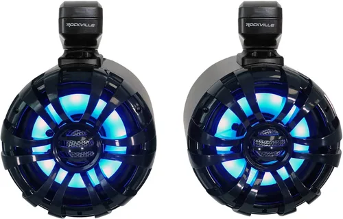Miniatura 7 de Rockville Paquete RGHR45: Receptor de 4 zonas de calibre marino con Bluetooth, control remoto con cable, (2) pares WB65KLED negro de 6.5 pulgadas