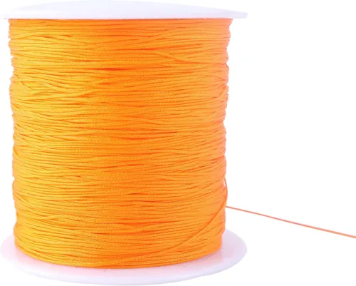 Miniatura 62 de KONMAY 1 rollo de cuerda de nailon para hacer pulseras de 150 yardas, trenzado de nailon Shamballa Macramé/cordón de cuentas de 0.4mm, cordón