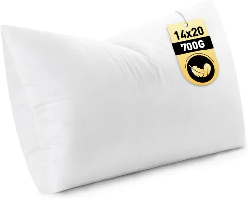 Miniatura 14 de MIULEE - Relleno de almohada de 12x16 pulgadas con plumas y plumón, almohada esponjosa y cómoda con tela de algodón para cama, sofá y sillón