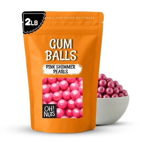 Miniatura 19 de Bolas de chicle para bufé de dulces y recuerdos de fiesta, 2 libras saborizadas de 1 pulgada de bolas de chicle de boda - Oh! Nuts