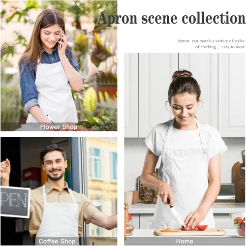 Miniatura 5 de Delantal personalizado para mujeres y hombres, haz tu propio nombre, foto personalizado, delantal de cocina de chef, 1-100 piezas delantales