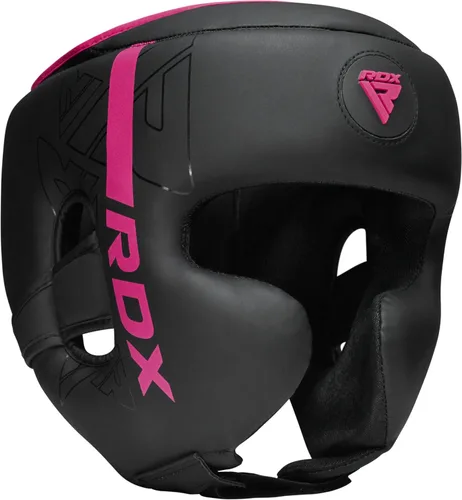 Miniatura 9 de RDX Casco de boxeo, entrenamiento de MMA, Kara acolchado ajustable, casco de Muay Thai, Kickboxing, Sparring, Artes Marciales, Karate, casco de Rojo