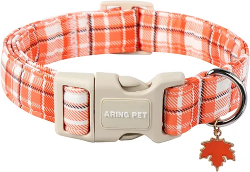 Miniatura 11 de Aring Pet Collar de algodón, ligero y ajustable, con hebilla de liberación rápida para perros pequeños, medianos y grandes, para cachorros, S