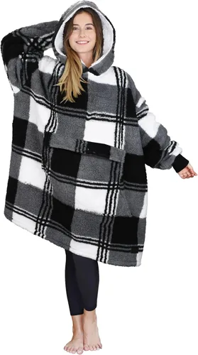 Miniatura 53 de Tirrinia Sudadera Manta de Gran Tamaño con Capucha, Mantas Sherpa Esponjosas Vestibles, Manta Sudadera Reversible y Acogedora, Regalo para Adultos #