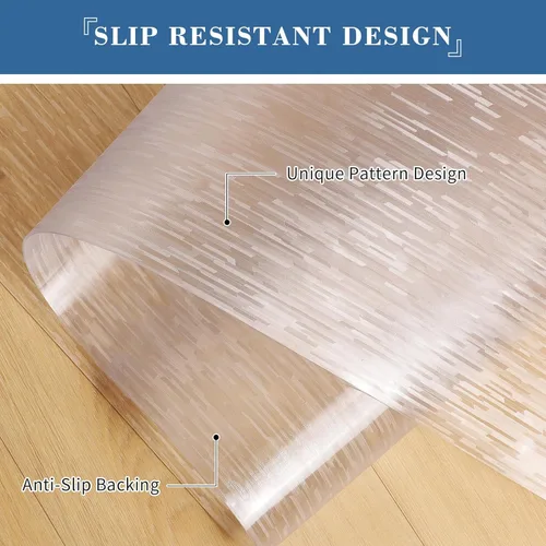 Miniatura 7 de TYDLE Tapete transparente para silla, de 36 x 48 pulgadas, tapete para silla de oficina para suelos duros, tapete de vinilo para sillas