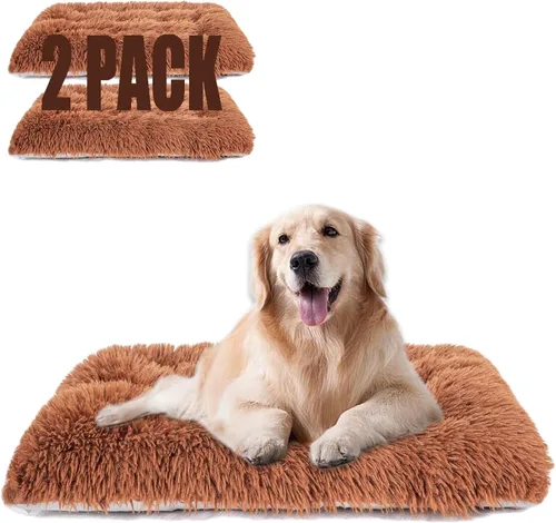 Miniatura 29 de Cama lavable a máquina, almohadilla de felpa de lujo para perros y gatos, tapete inferior antideslizante para perrera, camas peludas para razas