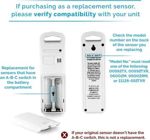 Miniatura 3 de AcuRite 06002M, sensor de temperatura y humedad inalámbrico