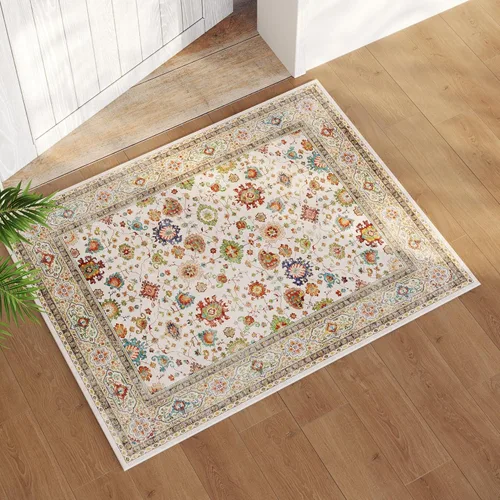 Miniatura 81 de Rugcomf Alfombra de pasillo de 2 x 6 pies, lavable, bohemio, suave, antideslizante, no desprende pelusa, lana sintética, estilo vintage para cocina