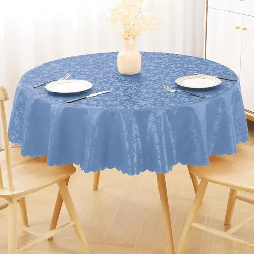 Miniatura 97 de Smiry Mantel cuadrado, mantel de vinilo resistente al agua, lavable, para cocina y comedor (azul bebé, 54 x 54 pulgadas)