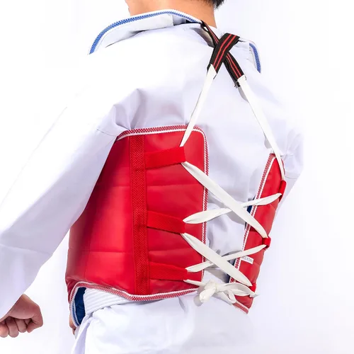 Miniatura 4 de AAMA Protector de pecho de taekwondo reversible sólido estilo olímpico