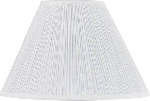 Miniatura 8 de Aspen Creative 33137, pantalla de lámpara de araña tradicional plisada de hongo, plisada blanca, 22,9 cm de parte superior x 45,7 cm de parte