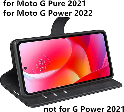 Miniatura 3 de Funda con tapa para Moto G Power 2022 Funda protectora magnética de cuero para Motorola Moto G Pure 2021 6.5 pulgadas Folio Book Cover con soporte