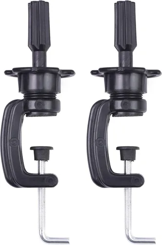Miniatura 10 de EERYA Soporte para cabeza de maniquí de peluca, cabeza de maniquí de cosmetología, soporte de sujeción estándar, soportes de abrazadera, negro
