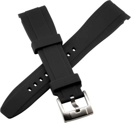 Miniatura 4 de YISIWERA Correa de reloj de silicona de alta calidad con extremos curvados universales de goma para hombres y mujeres de 0.709in, 0.787in, 0.866in